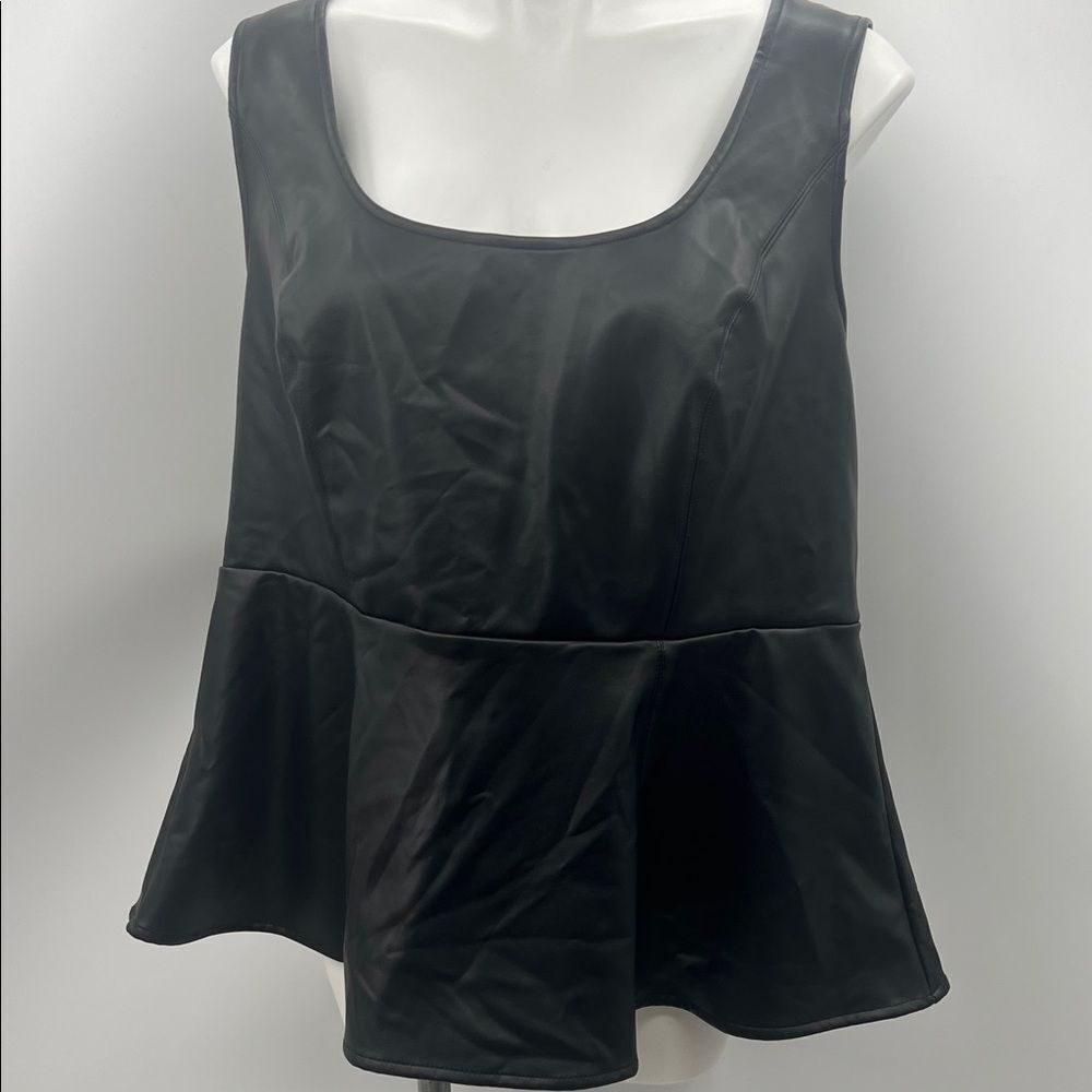 Torrid Black Sleeveless Peplum Top